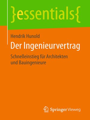 cover image of Der Ingenieurvertrag